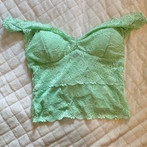 Lacey green fairy top